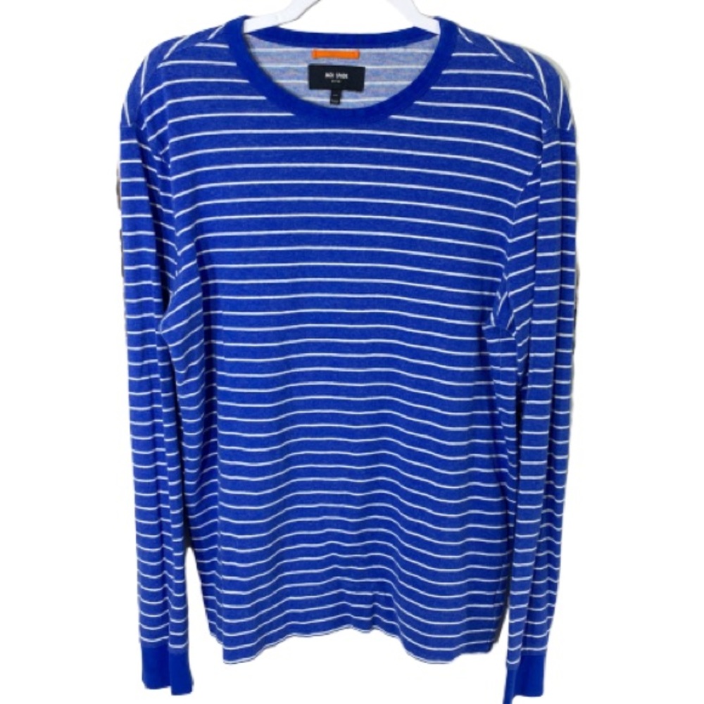 Jack Spade Blue & White Striped Pullover Sweater